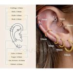 Black Huggie Hoop Earrings 16mm Photo 1