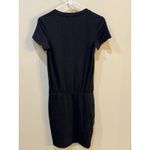James Perse  V-Neck Short Sleeve Blouson T-Shirt Mini Dress, Black, Size 3‎ Large Photo 5