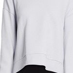 Balance Collection  Quilted‎ Funnel Cowl Neck Pullover Lightweight Gray Top Large Photo 0