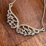 Charming Charlie NEW  Angel Wing Studded Pendant Necklace Gold Tone One Size NWT Photo 5