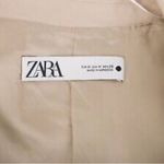 ZARA NEW Women's Size Beige One-Buttoned Long Sleeve Oversized Blazer Jacket Tan Photo 15