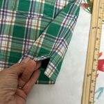 New York & Company Green and Purple Plaid Shorts Size 8 Photo 5