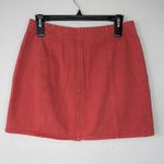 Miami  Coral Denim Skirt M Snap Front Mini Casual Pockets Womens Cotton Photo 2