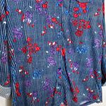 French Laundry Women’s Button Down Blouse Roll Tab Long Sleeves Floral EUC Sz M Photo 1