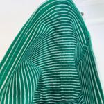 BCBGMAXAZRIA BCBG Green & White Striped Lightweight Stretchy Sweater Midi Bodycon Dress | XS Photo 7