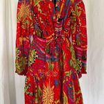 Farm Rio Women Size S Red Magic Forest Tropical Cotton Dress Boho Flowy Whimsy Photo 0
