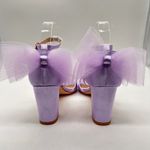Allegra K New Allegra‎ K Purple Lilac Heels Women 9.5 Tulle Bow Ankle Strap Sandals Photo 6