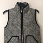J.Crew ladies lightweight puffer herringbone zip cozy vest size xxs S 60% down Photo 1