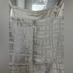 BCBGMAXAZRIA  Formal Trudy A Line Dress Metallic Cream Silver Strapless Size 0 Photo 5