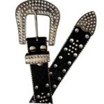 Rhinestone Studded Black BELT 34 Photo 1