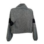 Victoria's Secret PINK  Crop Sweater Size Small Gray Knit Half Zip Drawstring Photo 2