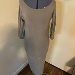 James Perse Standard  Spruce Gray Side Panel Jersey Dress Size 3 Photo 2