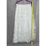 Marina white sheer floral maxi skirt with tulle wedding large Photo 13