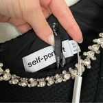 Revolve Self-Portrait + Crystal-Embellished Tweed Mini Dress in Black Photo 6