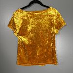 Mossimo Women's Yellow Velvet Baby Tee Cropped Top Photo 5
