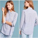 Rails Taylor Florence Striped Cotton Blend Shirt Studded Pearl Embellishment XS Photo 8