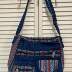 Cute Denim/Aztec Print Purse Blue Small Shoulder Bag Pockets‎ Photo 0