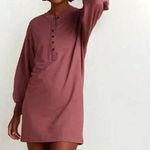 Summersalt  Purple Red Mauve Softest French Terry Henley Dress Medium Photo 0