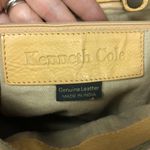 Kenneth Cole Kenneth‎ Cole mustard pebbled Leather Handbag Satchel crossbody Bag 11” x 12” Photo 7