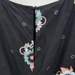 Free People NWT Sunshadows Washed Black Floral Print Mini Dress Cold Shoulder Photo 5
