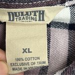 Duluth Trading Company  xl purple flannel long sleeve button up shirt Photo 4