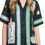 Alemais royal perfume button down shirt Black Size 6 Photo 0