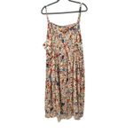 Old Navy  Womens 4X Sundress Smocked Dress Pockets Beige Blue Floral Boho Cottage Photo 2