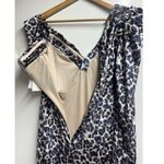 Lavish Lice Lavish Alice NEW Womens Velvet Statement Shoulder Midi Dress 6 Brown Leopard Photo 3