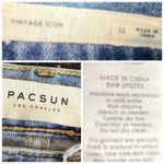 PacSun  Vintage Icon Stone Light Wash Distressed Raw Hem Mom Jeans Size 22 Photo 6