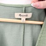 Madewell  Cross Front Flutter Sleeve Mini Dress Small Sage Green V Neck Textured Photo 1