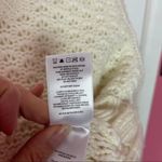 Lole Sweater Size L Ivory Wool Blend Loose Knit Crew Neck Chunky Long Sleeve Photo 6