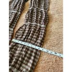 Blend Silk Unisex Brown Striped Scarf 66x8 Brown Photo 3