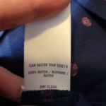 Splendid  NAVY BELL SLEEVE SPLIT NECK PINK POLKA DOT FLOWY POPOVER BLOUSE M Photo 11