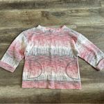Anthropologie  Postmark Soundwaves Sweater Size Medium 3/4 Length Sleeves Red Photo 7