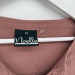 Noelle Dusty Rose Lace Boho Long Sleeve Blouse Top Size Small Cotton Pink Photo 4