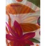Binoux Terner Floral Silk Scarf Orange Pink Blue Green Women's Accessory Photo 4