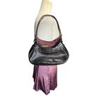 Liz Claiborne  Black Croc-Embossed Shoulder Bag – Vintage Y2K Photo 2