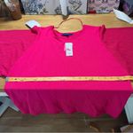 Apt. 9  Perforated Mesh Wide Short Sleeve Dolman‎ Knit Sweater Pink XXL Photo 10
