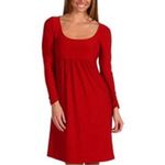 Norma Kamali Long Sleeve Red Empire Waist Babydoll Style Dress Size XL Photo 15