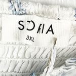 Storia  Daphne Blue White Floral High Slits Eyelet Detailing Maxi Dress Size 3XL Photo 2