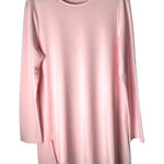 J Jill Pure Jill Shirt Women Medium Pink Luxe Tencel Asymmetric Hem Tunic Comfy Photo 0
