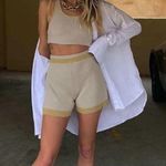 None Tan & Gold Loungewear Short Set Small Photo 1