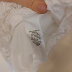 Adrianna Papell Size Medium M Lace White Short Sleeve Blouse Delicate Top Kawaii Photo 8