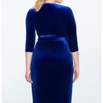 Eloquii Bright Blue Velvet Velour Wrap Dress Stretch Comfy Classic women plus 16 Photo 3