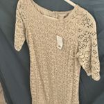 Banana Republic : Cream 3/4 length sleeve Knit Midi dress- cotton blend- size 4 Photo 9