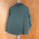 Jachs Girlfriend  Quilted Utility Jacket Olive Green Button Front Size M Photo 2