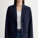 Everlane  Oversized Blazer Navy Blue Cotton Career Office Capsole Womens 10 Photo 0