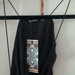 Boohoo  Black Asymmetrical Backless Bodysuit Photo 2