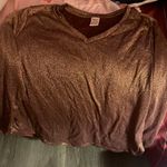 Faded Glory Rose Gold Metallic V Neck Tank Photo 0