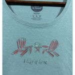 Life is Good Life Is Good Womens Blue T-Shirt "I Like It Here" Graphic Adirondack Chair M Photo 1